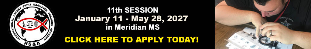 International Latent Print Examiner Training Academy application banner